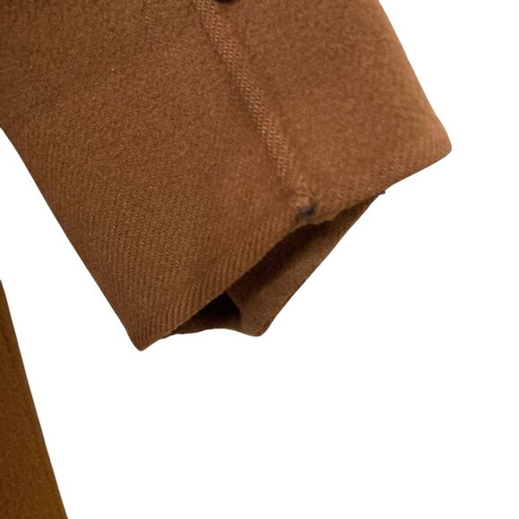 Sutton Studio Petite Camel Coat Womens Size 2P Cashmere Blend Classic Tan Pocket - Picture 6 of 13